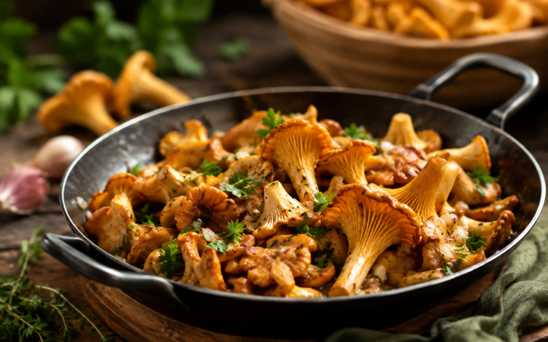 Pfifferlinge im Restaurant Grashorn in Geltow